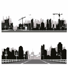 房地产背景城市建筑城市剪影图片