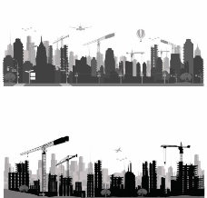 房地产背景城市建筑城市剪影图片