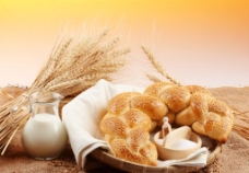 健康饮食小麦面包图片
