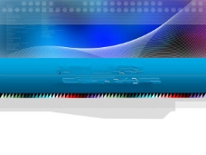 蓝色科技背景蓝色波浪线背景科技幻灯片模板下载