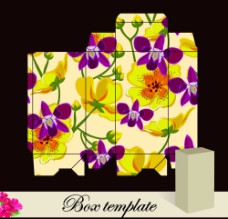 花卉花纹包装盒设计图片