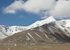 青藏高原的雪山图片