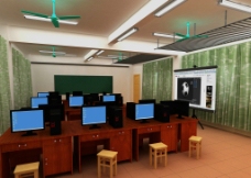 3D教室模型图片