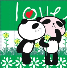熊猫 接吻图片