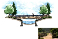 桥手绘设计方案图图片