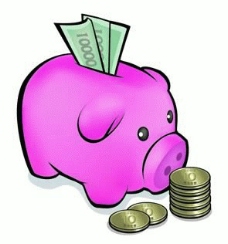 小猪存钱罐矢量图下载