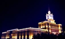 黑龙江大学主楼夜景图片