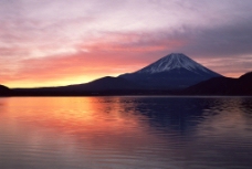富士山 日落图片