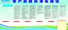 蓝色科技背景中国电信装维标准化建设图片