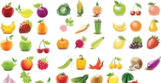 水果蔬菜水晶水果卡通蔬菜水果图片