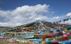 西藏拉萨经幡图片