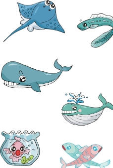 鲨鱼 卡通鲨鱼 海底图片