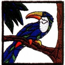 鸟类动物绣花动物鸟类色彩五颜六色免费素材