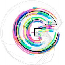 插图插画矢量字体的字母G