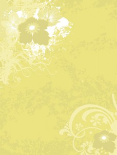 黄色背景蹩脚的背景与花