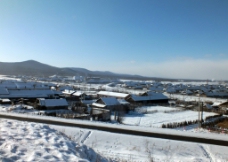 好里堡东山冬天下风景图片