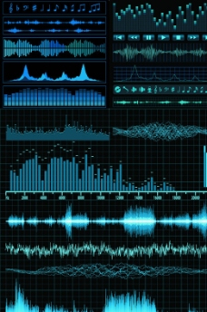 音乐频率声波设计矢量图片