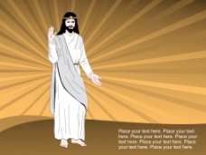 耶稣的插图背景