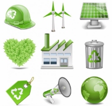 地球日绿色环保图标图片