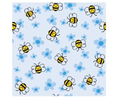 背景底纹矢量素材卡通蜜蜂花朵装饰底纹背景矢量素材