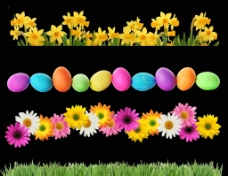复活节彩蛋鲜花图片