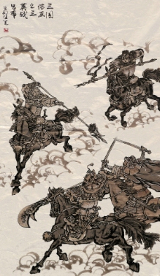 三英战吕布图片