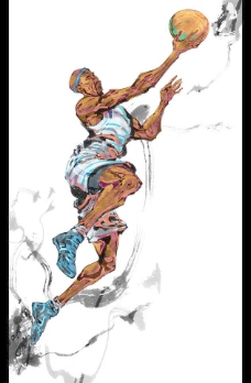 手绘人物篮球运动员图片