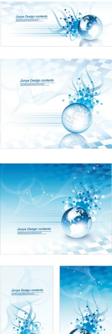 金融文化商务金融蓝色画册背景