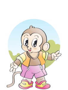 插图漫画人物的猴子