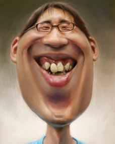 夸张人物漫画图片