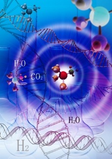 SPA水疗医疗饮食化学元素二氧化碳水分子研究分析