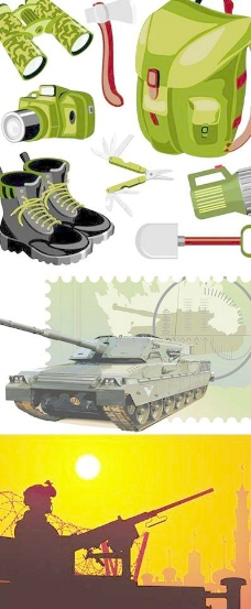 PSD格式文件军旅主题矢量坦克图片